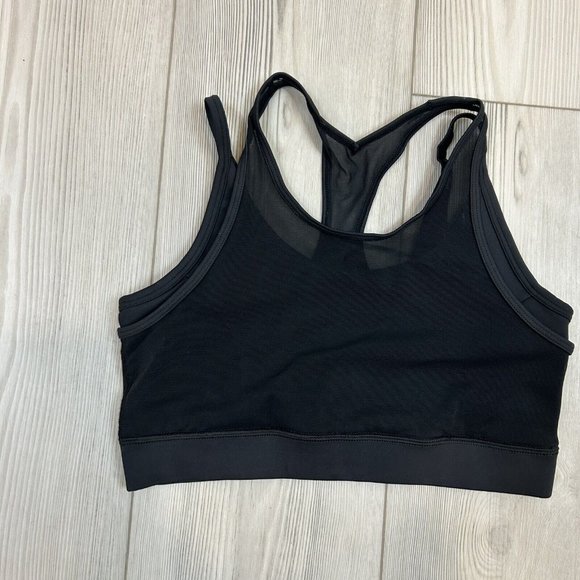 🛑 IVL Collection Layered Mesh Cutout Sports Bra Black Size 6 - Picture 3 of 9